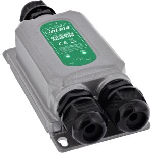 InLine 60W PoE++ Injektor outdoor, 2,5Gb/s, IP67 Staub-, Wasser-, Stoßschutz