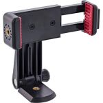 InLine Smartphone Halterung, 55–85mm, 1/4" Gewinde & Kaltschuh, schwarz