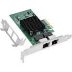 InLine Dual-Gigabit Netzwerkkarte, 2x RJ45 1 Gb/s, PCIe x4, inkl. Low-Profile