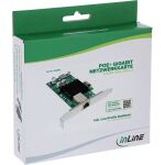 InLine Gigabit Netzwerkkarte, 1x RJ45 1 Gb/s, PCIe x1, PoE+