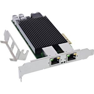 InLine Dual Gigabit Netzwerkkarte, 2x RJ45 1 Gb/s, PCIe x4, PoE+