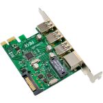 InLine Combokarte Gigabit Netzwerk und USB 3.2 Gen.1, 1x RJ45, 3x USB-A