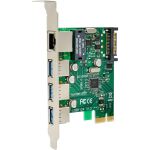 InLine Combokarte Gigabit Netzwerk und USB 3.2 Gen.1, 1x RJ45, 3x USB-A