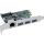 InLine Combokarte Gigabit Netzwerk und USB 3.2 Gen.1, 1x RJ45, 3x USB-A