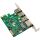 InLine Combokarte Gigabit Netzwerk und USB 3.2 Gen.1, 1x RJ45, 3x USB-A