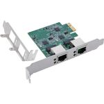 InLine Dual Gigabit Netzwerkkarte, 2x RJ45 2.5Gb/s, PCIe x1, mit LP Slotblech