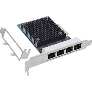 InLine Quad Netzwerkkarte, PCIe x4, 4-Port RJ45 2,5Gb/s, inkl. low profile