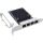 InLine Quad Netzwerkkarte, PCIe x4, 4-Port RJ45 2,5Gb/s, inkl. low profile