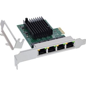 InLine Quad Gigabit Netzwerkkarte, 4x RJ45 1 Gb/s, PCIe x1