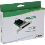 InLine Quad Gigabit Netzwerkkarte, 4x RJ45 1 Gb/s, PCIe x1