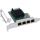 InLine Quad Gigabit Netzwerkkarte, 4x RJ45 1 Gb/s, PCIe x1
