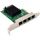 InLine Quad Gigabit Netzwerkkarte, 4x RJ45 1 Gb/s, PCIe x1