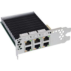 InLine 6-fach Gigabit Netzwerkkarte, 6x RJ45 1 Gb/s, PCIe x4
