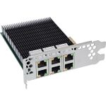 InLine 6-fach Gigabit Netzwerkkarte, 6x RJ45 1 Gb/s, PCIe x4