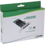InLine Quad Gigabit Netzwerkkarte, 4x RJ45 1 Gb/s, PCIe x1