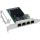 InLine Quad Gigabit Netzwerkkarte, 4x RJ45 1 Gb/s, PCIe x1