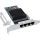 InLine Quad Gigabit Netzwerkkarte, 4x RJ45 1 Gb/s, PCIe x4