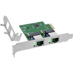 InLine Dual Gigabit Netzwerkkarte, 2x RJ45 1Gb/s, PCIe x1, inkl. LP Slotblech