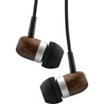 InLine woodin-ear, In-Ear Headset mit Kabelmikrofon und Funktionstaste, Walnuss
