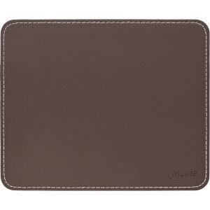 InLine Maus-Pad Premium Kunstleder, 255x220x3mm, braun