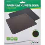 InLine Maus-Pad Premium Kunstleder, 255x220x3mm, braun
