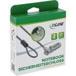 InLine Notebook Sicherheitsschloss, Zahlenkombination, 2m, 4,4mm