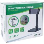 InLine Tablet Tischhalterung mit Standfuß, bis 12,9", schwarz