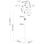 InLine Tablet Bodenständer Halterung mit Bodenplatte, bis 12,9", schwarz