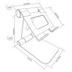 InLine Tablet Halterung, Aluminium, universell, bis 13", klappbar