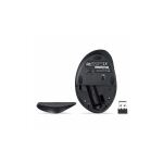 Perixx PERIMICE-719, kleine ergonomische Maus, Rechtshänder, schnurlos, schwarz