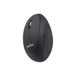Perixx PERIMICE-719L, kleine ergonomische Maus, Linkshänder, schnurlos, schwarz