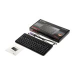 Perixx PERIBOARD-409 P, DE, Mini PS/2-Tastatur, schwarz