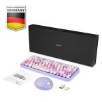 Perixx PERIDUO-713PP DE, Mini Tastatur-Maus Set, Retro...