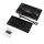 Perixx PERIBOARD-505H PLUS DE, Mini USB-Tastatur, Trackball, Hub, schwarz