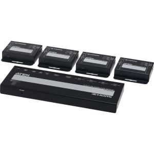 ATEN VS1824KIT Video-Splitter 4-fach 4K HDMI über Cat.6, mit Empfängern
