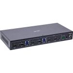 InLine KVM Switch, 2-fach, HDMI & DP, Dual Monitor, 4K60Hz, USB Hub, schwarz