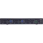 InLine KVM Switch, 2-fach, HDMI & DP, Dual Monitor, 4K60Hz, USB Hub, schwarz