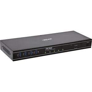 InLine KVM Switch, 4x1, DP 4K/60Hz, USB 3.2 Hub