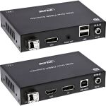 InLine KVM Extender, DP 4K/60Hz, Fiber Singlemode, 10km, Set