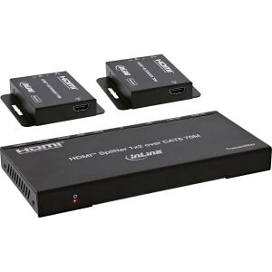 InLine Video Splitter/Extender, 1x2, Cat.6, HDMI 4K/30Hz, Kit, mit Empfängern