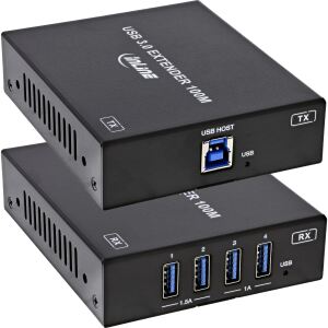 InLine USB Extender, Cat.6, USB 3.2, 100m, Set