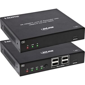InLine KVM Extender over IP, HDMI 4K/60Hz, 100m, Set