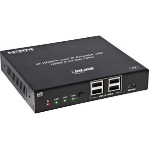 InLine KVM Extender over IP, HDMI 4K/60Hz, 100m, Empfänger (RX)