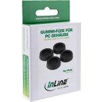 InLine Gummi-Füße, für PC Gehäuse, 4er Pack, schwarz