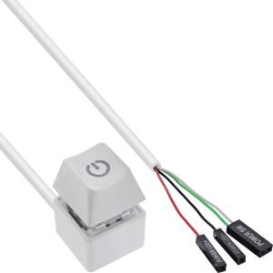 InLine Computer Power-Switch Remote Kabel, weiß, 2 m