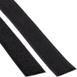 InLine Klettband, selbstklebend, Haken-/Flauschband, 25mm x 25m, schwarz