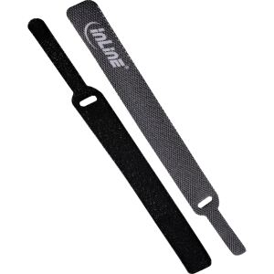 InLine Klettkabelbinder mit Lasche 12x125mm, 10er, schwarz