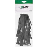 InLine Klettschlaufen Set, 5 Stk. 20x300mm + 5 Stk. 20x500mm, schwarz