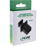 InLine Staubschutz für USB-B Buchse, 50 Stück, schwarz