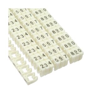 InLine Kabelmarkierer 4mm, Nr.0-9, weiß, 100er Pack